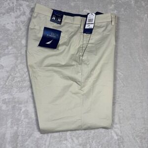 NWT Nautica Mens NAVTECH‎ Coastal Tan Water Resistant Comfort Waist Pants 38x30